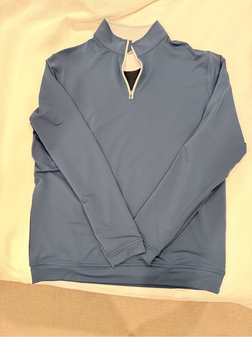 Peter Millar Light Blue Quarter-Zip Performance Pullover 1/4 zip